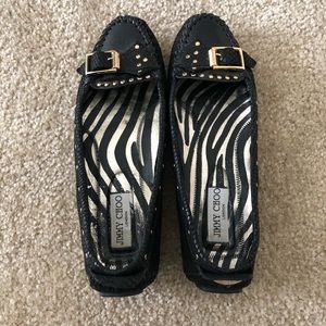 GUC Jimmy Choo Zenith embossed leather/patent flat